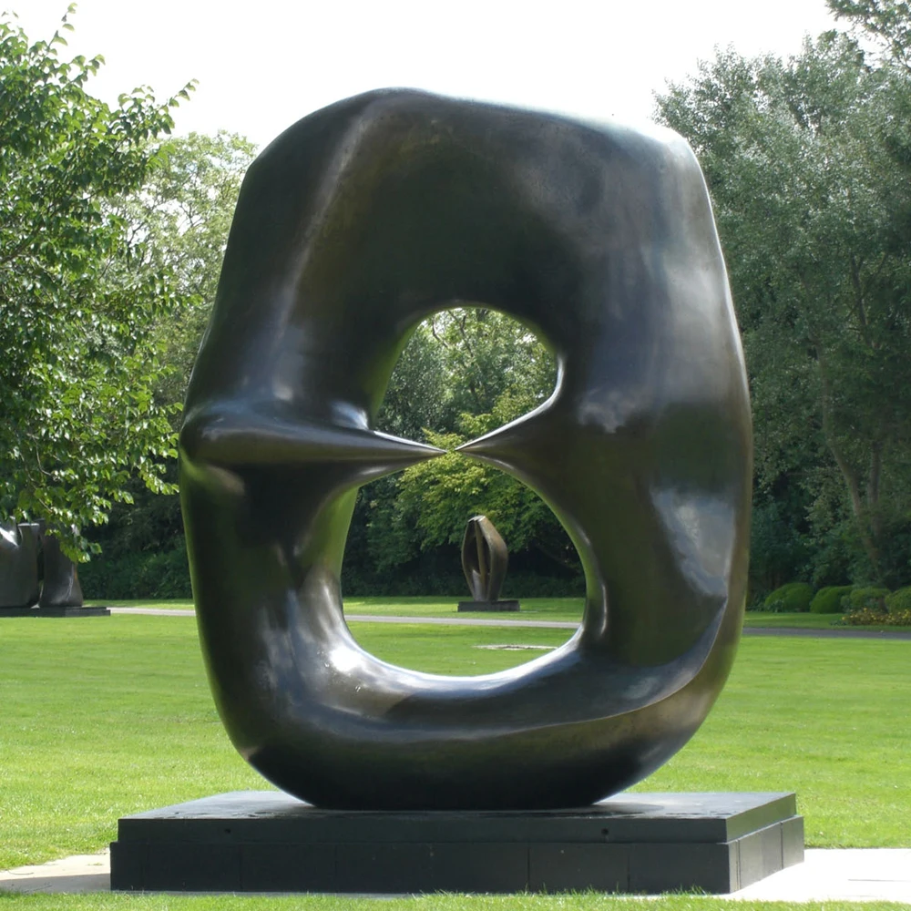 large metal sculpture modern garden abstract
