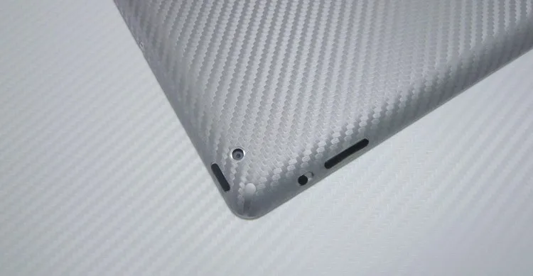 深圳热卖时尚贴花黑色白色银碳纤维乙烯贴纸包装 ipad 全身保护皮肤