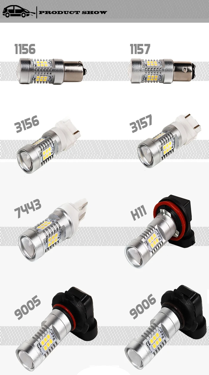 Plug And Play Dc 12v Led Car Light 1156 Ba15s 7443 Buy 7443,1156