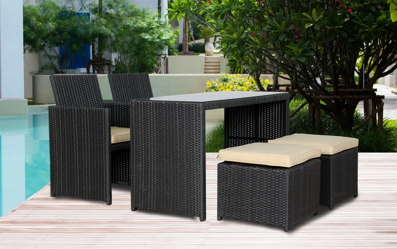 High End Rotan Di Luar Ruangan Taman 4 Kursi Kubus Set Taman Patio Furniture Buy Rotan Di Luar Ruangan Taman 4 Kursi Kubus Set Taman Patio Furniture Pe Universal Set Meja Dan