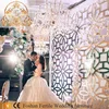Romantic flower decorative white PVC event backdrop display stand