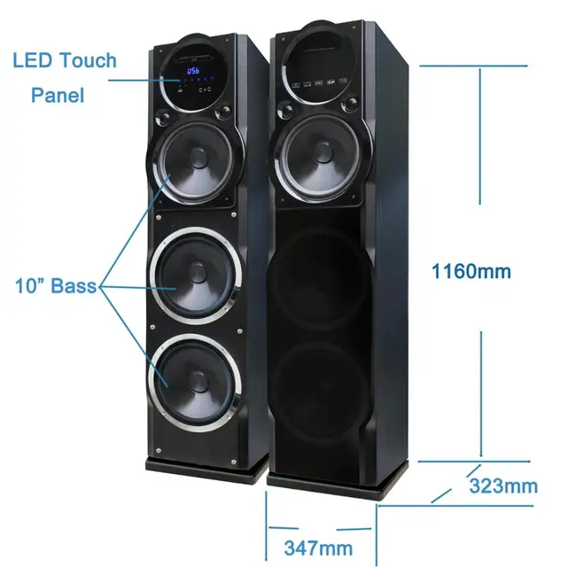 active tower speakers