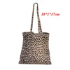Fashion ladies handbag canvas tote bag leopard print shoulder shopping bag wholesale