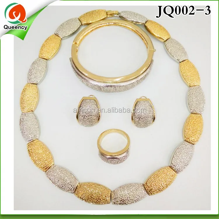 Jq0023 New Arrival Dubai Gold Jewelry Set / Wedding Jewellery Designs