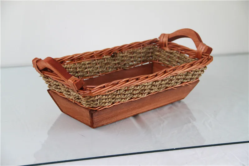 Cesta De Regalo De Mimbre Natural Y Ecológica,Cesta De Almacenamiento