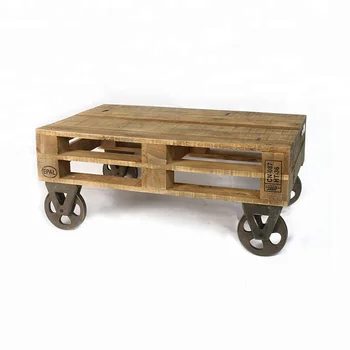 Rustic Warehouse Cart Reclaimed Wood Coffee Table Product On Rustic Warehouse Cart Reclaimed Wood Coffee Table Product On