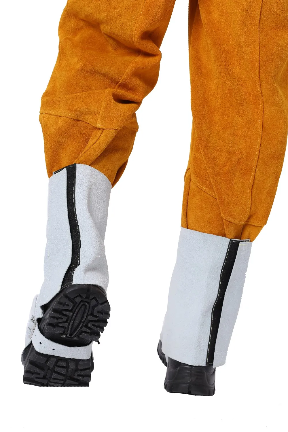 Best Price Grey Leather Gaiter Of Welding Spat For Work Shoe Cover With