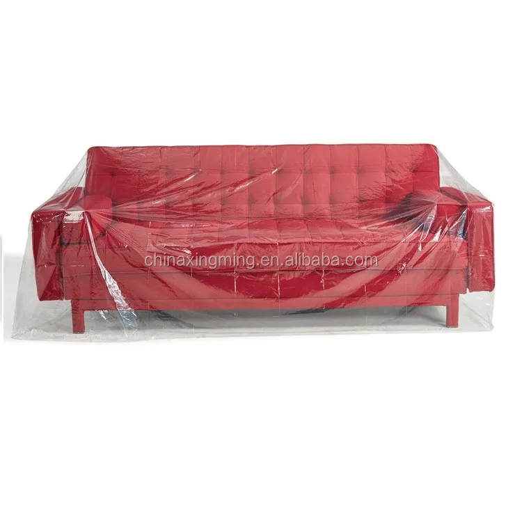 Customized Pe Plastic Moisture Proof Clear Sofa Seat Cover Furniture