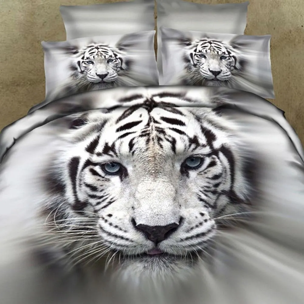 Alicemall 3d Tiger Bedding Full Size Imperial Print 5