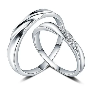real silver couple rings