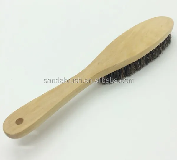 Wooden Handle Lint Brush For Cloth Cleaning With Boar Bristle,Horse