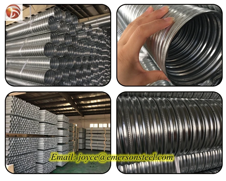11.5 meter Galvanized iron duct pipe construction using road culvert used iron duct steel pipe sizes