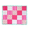 wholesales home textile baby infant toddlers ruffle trimmed patchwork blanket