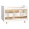 Factory Direct Sale Oak White Pine Wooden Cot Bed Baby Crib Convertible Kids Toddler Bed With Drawer