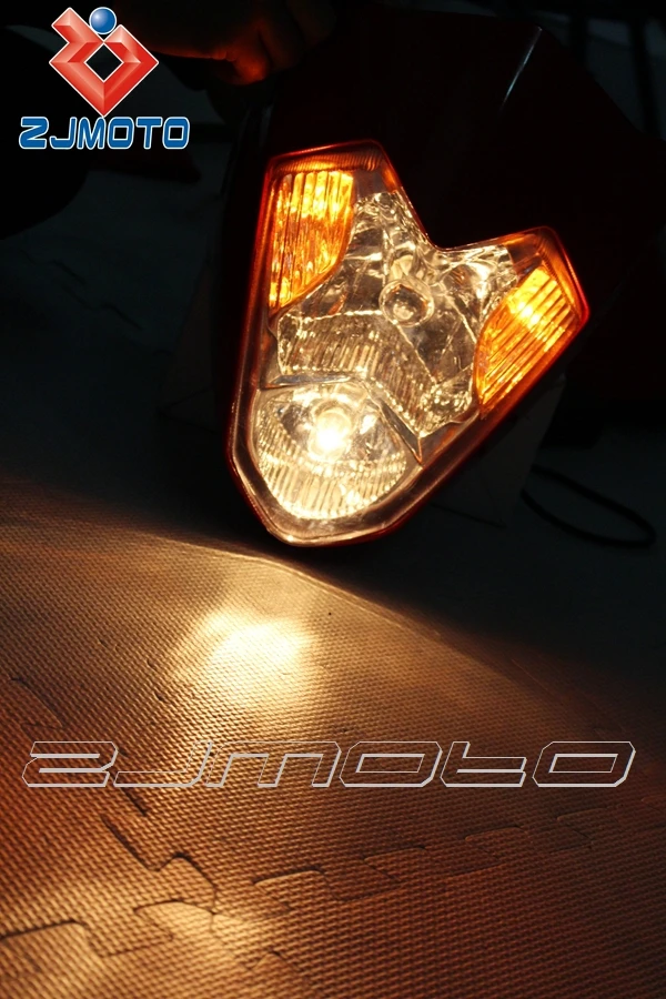 Universal Motorcycle Dirt Bike Headlight 25/25w Red Streetfighter Head