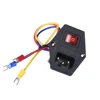 BIQU Black Plastic Housing AC 250V 15A 3pin Power Socket Switch with Fuse and Cable for 3D Printer