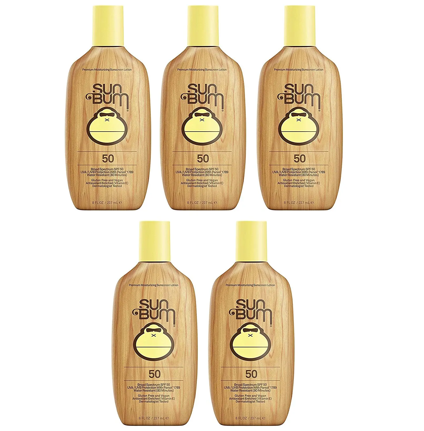 Sun Bum Moisturizing RvLgZ Sunscreen Lotion, SPF 50 (5 Pack)