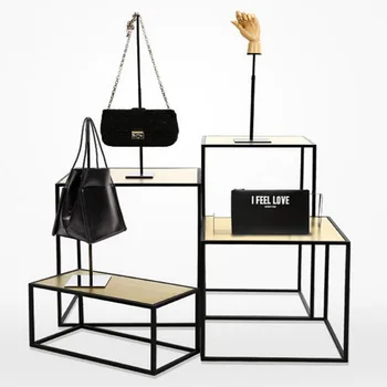 Customized Metal And Wood Fixtures Retail Portable Handbags Display Customized Metal And Wood Fixtures Retail Portable Handbags Display Stand For S