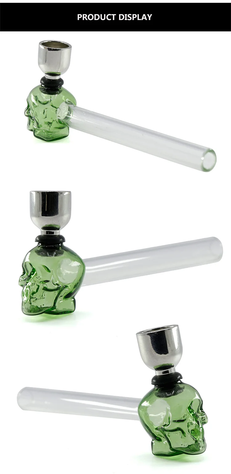 Mettle New Arrival Creative Design Hand Made Portable Glass Long Pipe