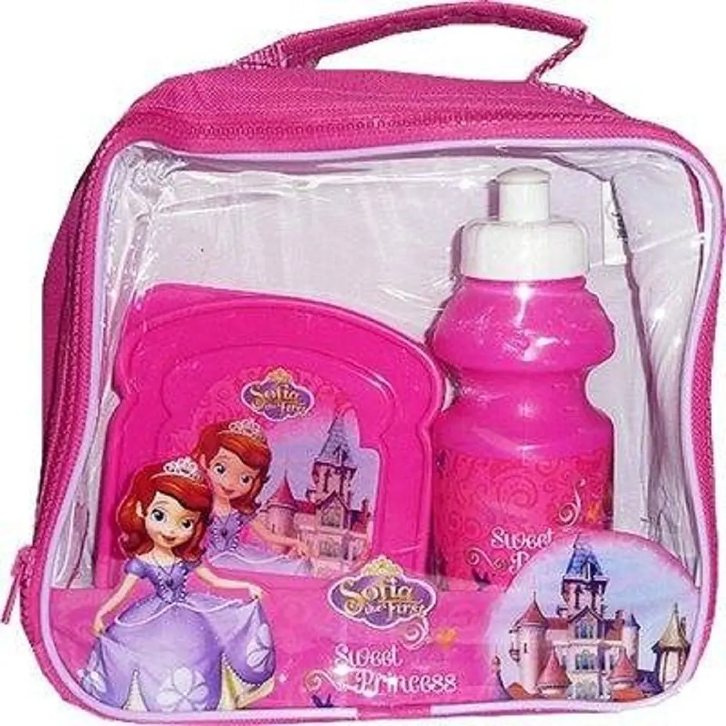 girls lunch bag and bottle