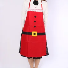 Hot New Christmas Kitchen Bar Decor Santa Claus Non-woven Xmas Home Apron