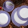 Exquisite edging ceramic dinnerware set wholesale in glaze process