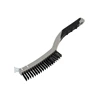 TPR Handle 4 Rows Black Stainless Steel Wire Cleaning Brush with Scraper