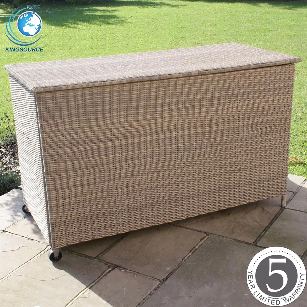 Durable Large Waterproof Outdoor Garden Rattan Storage Cushion Box