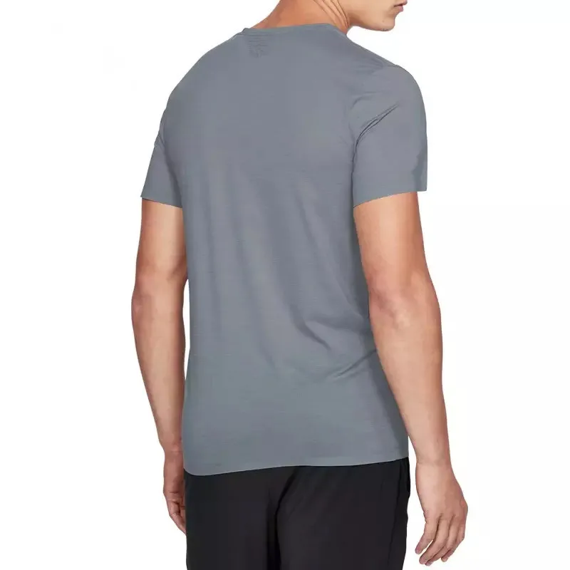 Custom Make Polyester Spandex V Neck Mens Dri Fit Shirt