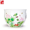 High Temperature Fired Chinese Crackle Glazed Ceramic Artificial Fish Tank Pots