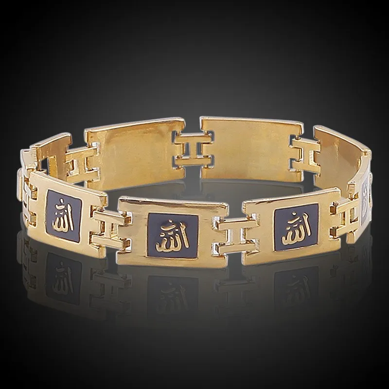 Retro Orientale Gold Bracelet Designs Men 18k Plated Ornament Retro Orientale Gold Bracelet Designs Men 18k Plated Ornament Hindu Religious Gifts Wedding Chain