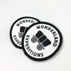 Round shape Covered border print patch digital printed patches