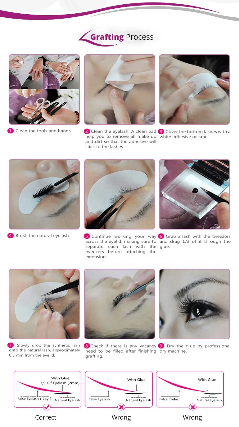 Linhas de Alta Qualidade de Vison Chicote do Olho 7 para 15mm Bandejas Tamanho 20 Sintético Cílios Individuais Naturais Falso Maquiagem 5 - Lot Mix 7 High Quality Beleza e saúde