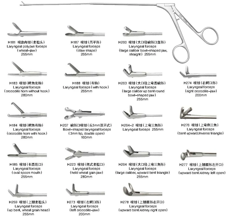 Laryngeal Surgical Instruments With Forceps And Scissors - Buy ...