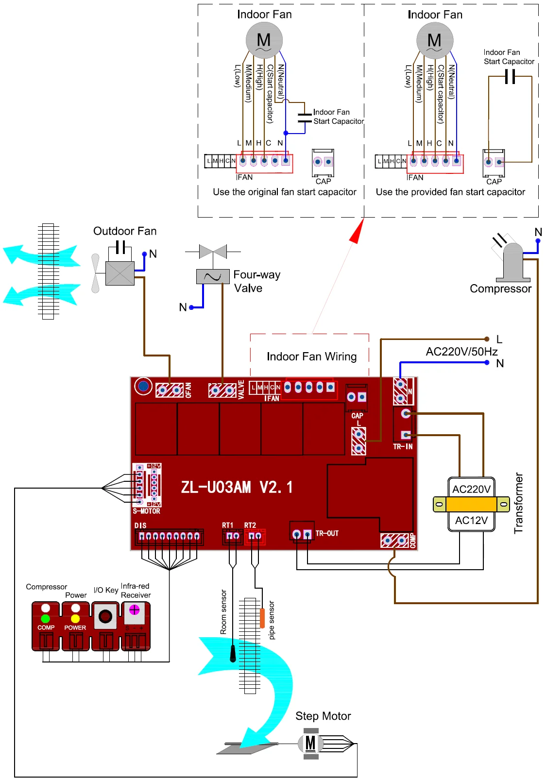 Zlu03am,Universal Air Conditioner Ac Pcb Board,Split Ac Control Pcb