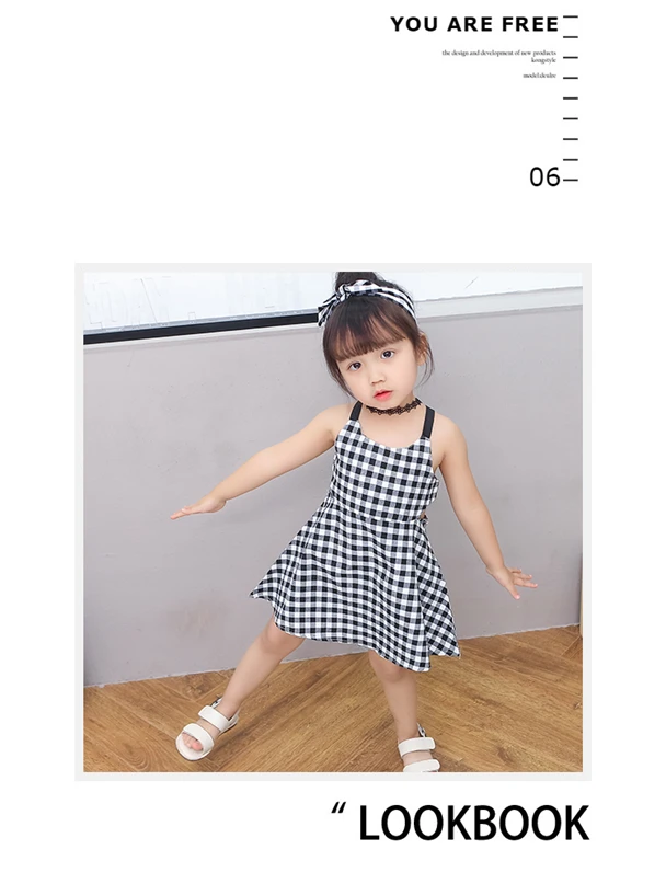 baby girl black and white plaid dress