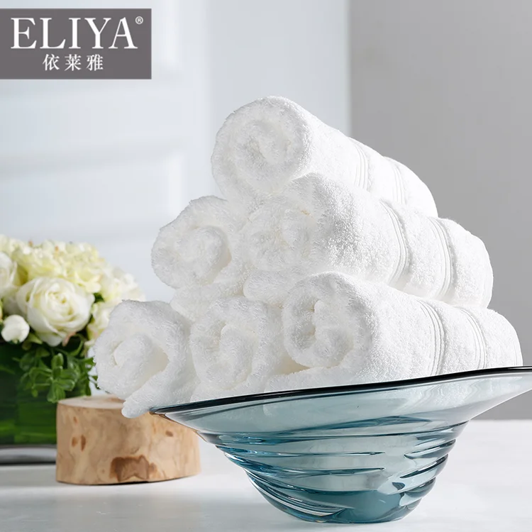Toallas premium hotel & spa 100% cotton towel set,logo 100% cotton white bath towels for hotel