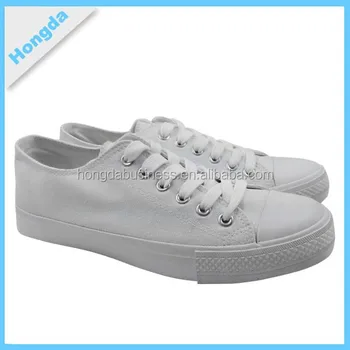 blank white canvas shoes