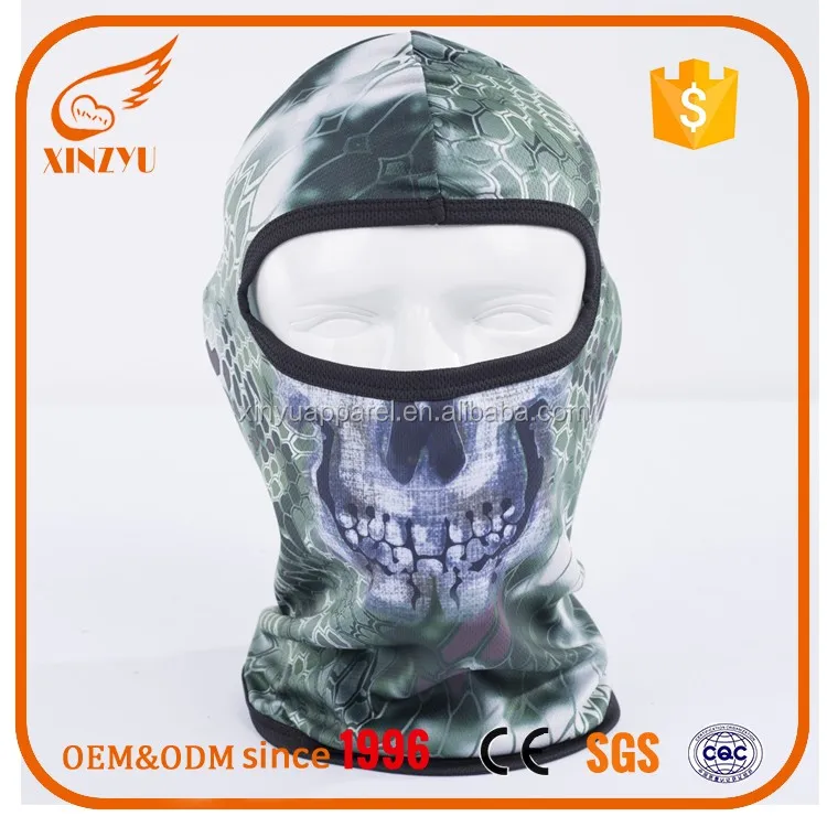 Windproof Full Face Ghost Skull Military Tactical Camo Face  Balaclava For Motorcycle Unisex