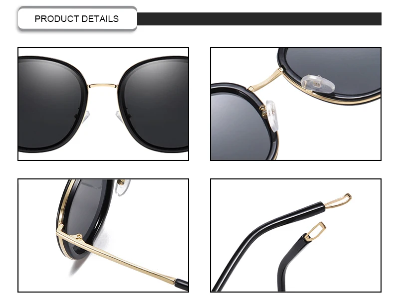 Classic female rounded frame eyewear vintage cyclo women sunglasses 2019 for custom logo