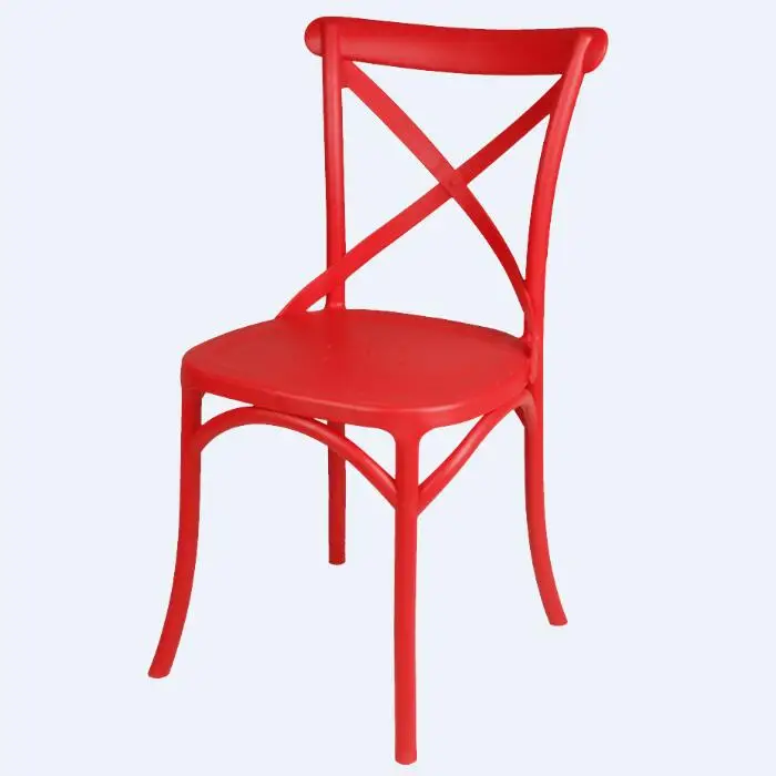 cheap price stackable cross X back plastic chairs manufacturers