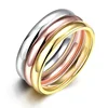 3 rings one set fashion stainless steel silver gold rose gold 1 set finger rings jewelry for women