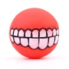 Non-Toxic Silicone Pet Dog Cat Toy Ball Chew Treat Tooth Cleaning Squeak Toys Dog Puppy Training Interactive Pet Supplies