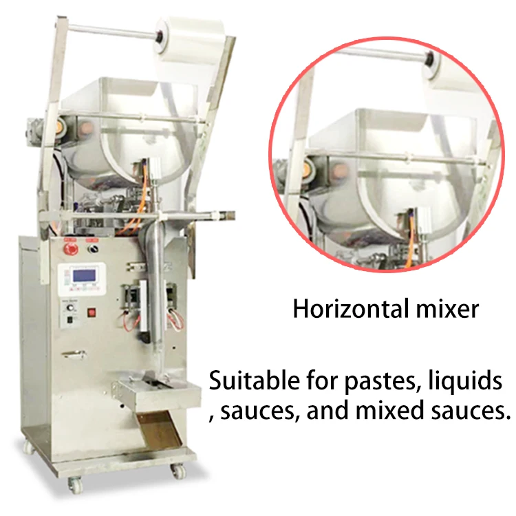 Automatic liquid&paste back seal bag filling packing packaging machine for water, tomato ketchup, chili, sauce sachet pouch