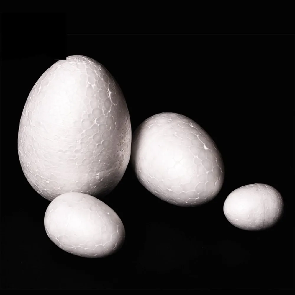 High Quality White Decorative Styrofoam Easter Plastic Eggs Same Big As
