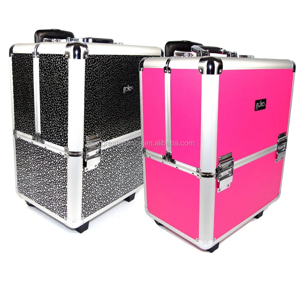 Professional Aluminium Beautician Makeup Trolley Beauty Box Vanity Case