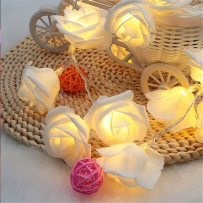 Wholesale guirlande led rose flower string lights led flower tree light