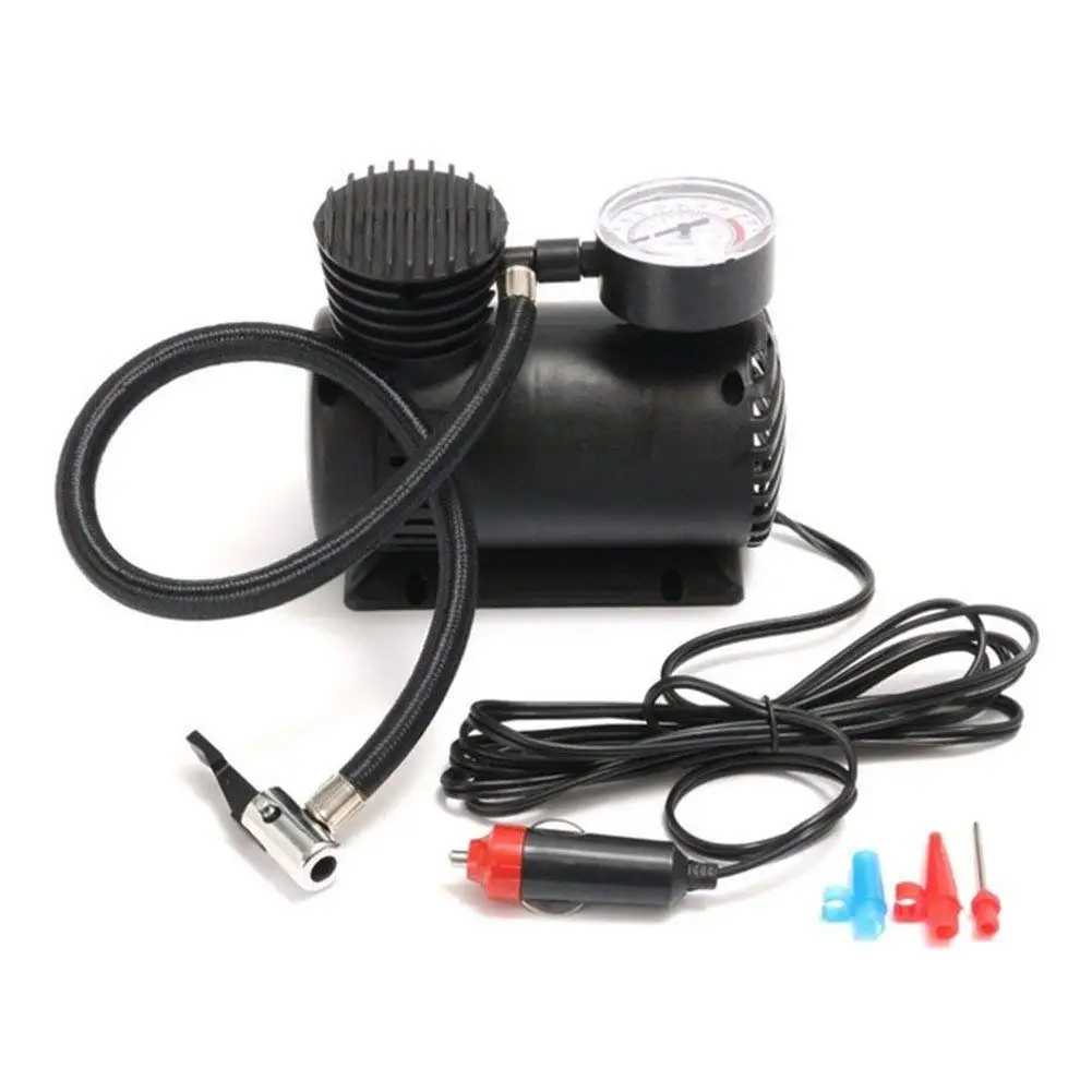 Tire Inflator, OWIKAR Electric Mini 12V Air Compressor Pump Car Tyre Tire Inflator 300PSI Car Air Compressor with Pressure Checking Gaug