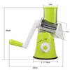 Free Shipping Rotary Vegetable Slicer Cutter Kitchen Vegetable Cheese Grater Chopper with 3 Sharp Stainless Steel Drums Direct F