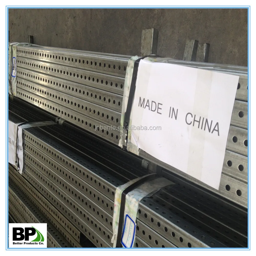 Galvanized Perforated Square Tube Sign Post Safety Barrier Post Buy